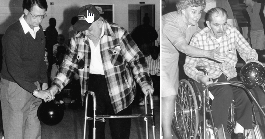 dhs vet bowling in wheel chair